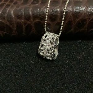 NWT sterling silver cutout flower pendant necklace